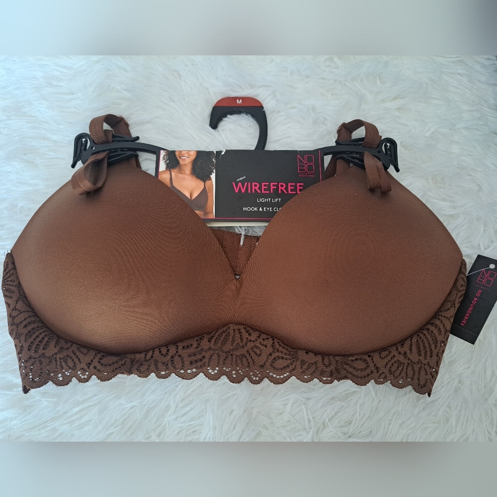 Wirefree Lace Brown Bra by No Boundaries NWT Size M